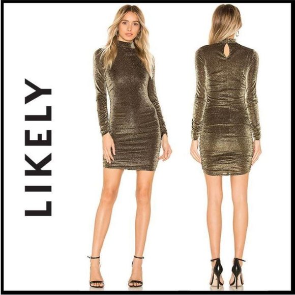 NWT Likely Wylie Dress in Gold Size 6 - Picture 2 of 6